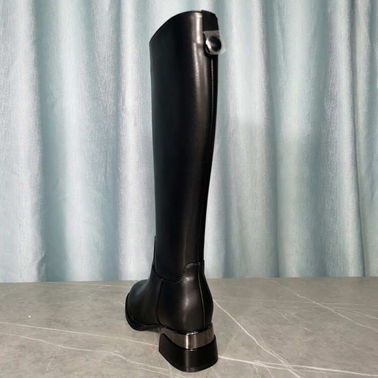 Women's High Shaft Fashion Boots with Side Zipper and Chunky Mid Heel - Style e.html - Image 4