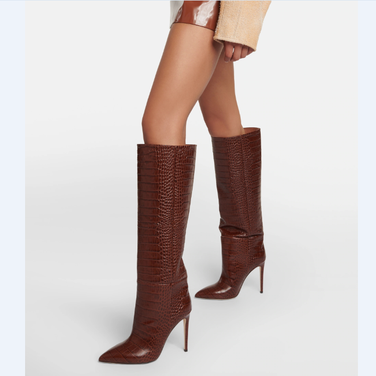 Women’s Fashion High Heel Pointed Toe High Shaft Boots