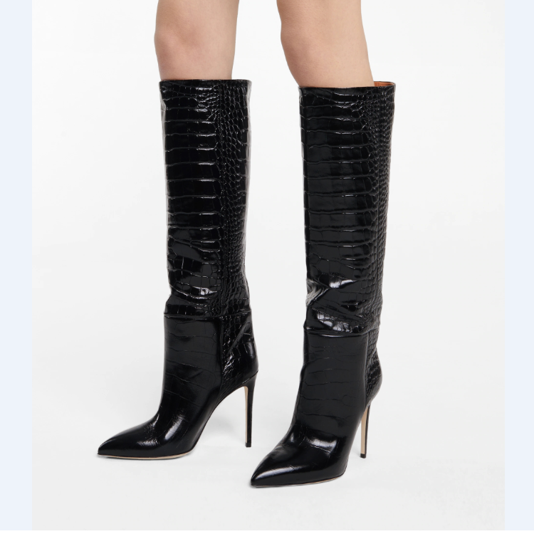 Women’s High Shaft Pointed Toe Stiletto Heel Fashion Boots – Style o.html